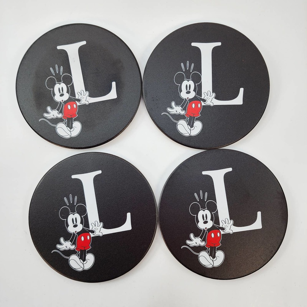 Disney's Mickey Mouse Coasters Set of Four "L" NIB